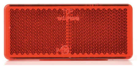 RS HEIJASTIN | PUNAINEN | SUORAKAIDE 94 X 44 MM | TARRAKIINNITYS RS9205031