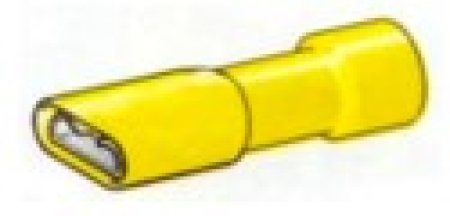 RS A4607FLF LAATTALIITIN SUOJATTU 6,3MM KELTAINEN 10KPL | IP PAK RS9316150