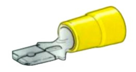 RS A4607H LAATTAPISTOKE 6,3MM KELTAINEN 10KPL | IP PAKKAUS RS9316200