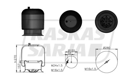 AIREXPERT ILMAJOUSIPALJE MB ACTROS/AXOR | METALLIMÄNTÄ 1604757-CS