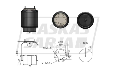 AIREXPERT ILMAJOUSIPALJE VOLVO FH/FM ETU STD-MED | METALLIMÄNTÄ 1606760-CS