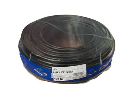 JOHTO 5X1,5 MUSTA 100M 02314532