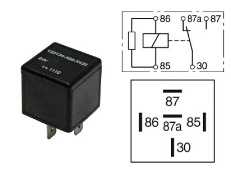 RELE 24V 40/60A 5-N. 87A, VASTUS, ILMAN PIDINTÄ 1100-160394