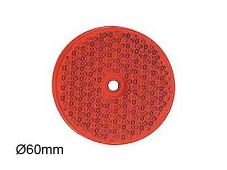 HEIJASTIN,PUN.PYÖREÄ, LIIMALLA 60MM 1606-16113