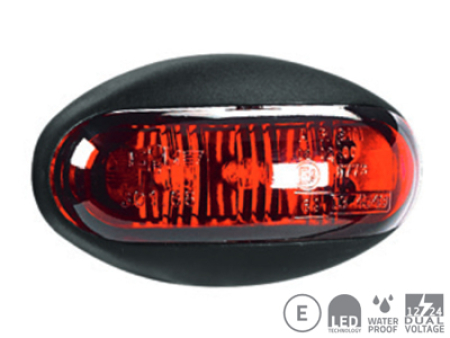 LED-ÄÄRIVALO PUN.59X36MM 1606-27323