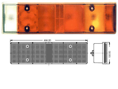 VARAL.7-KAM.LYHTYYN 465MM 1606-37610