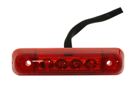LED-ÄÄRIVALO 24V PUN. 65X16X16MM 1608-6746