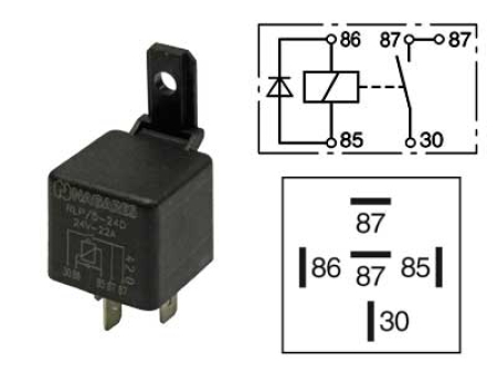 RELE 24V 22A 5-N. DIODI 20407103N