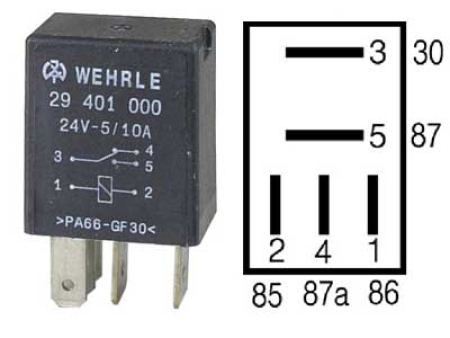 MIKRORELE 24V 10/15A 5-N. 29401000