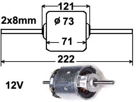 LÄM.MOOT. 12V  2X8MM/73MM 9000-1423