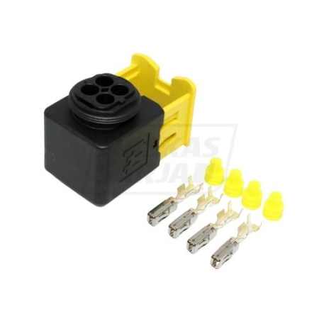 RS AMP HDSCS 4-NAP. HYLSYRUNKOSARJA 1,5-2,5 MM² (MUSTA SISÄOSA) RS9114183901-2