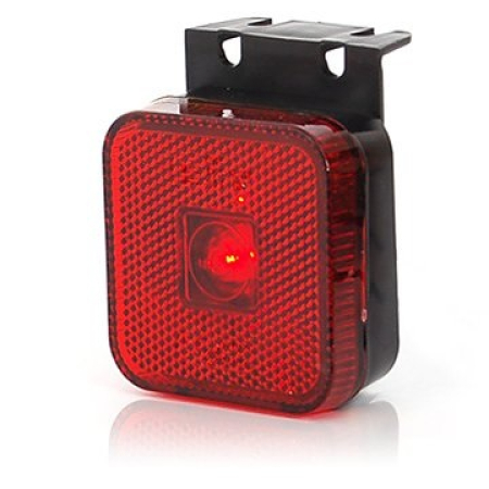 RS LED-ÄÄRIVALO KULMAKIINNIKKEELLÄ | PUNAINEN | 12-24V | 65 X 65 RS9157304