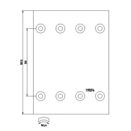 RS JARRUHIHNA BPW 300X200MM AKSELISARJA (SIS. NIITIT) T19574